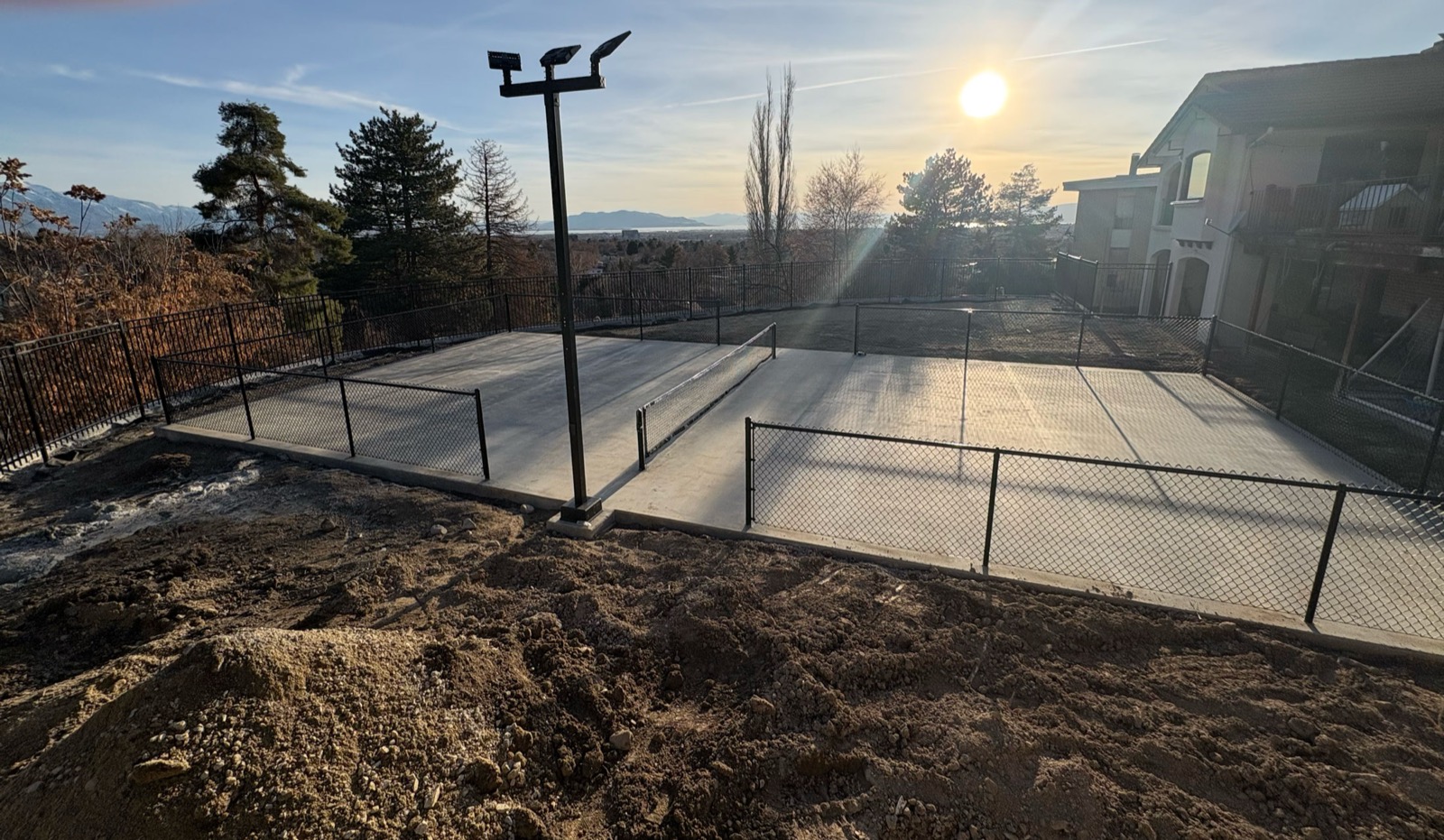 Pickleball Court Concrete Foundation